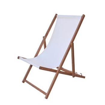 ROJAPLAST Kreslo plážové skladacie BAHAMA, biele (23210/3)