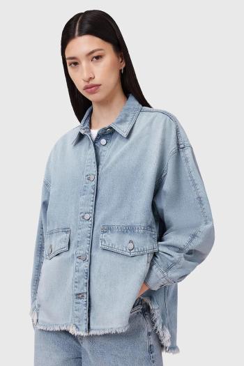Sako s ľanovou prímesou AllSaints HETTIE prechodné, oversize, W111PC