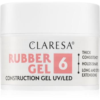 Claresa Rubber Gel Construction Gel UV/LED gélový lak pre predĺženie nechtov odtieň 06 45 g