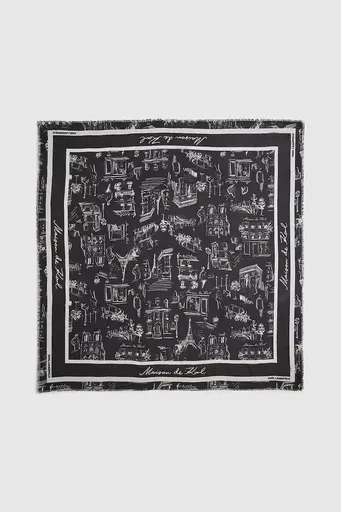 Šatka s hodvábom Karl Lagerfeld K/SKETCH