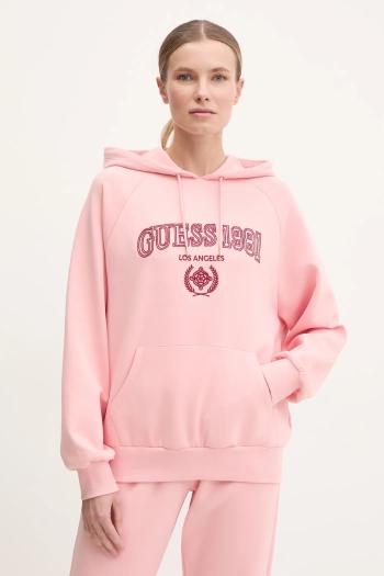 Mikina Guess MARGARET dámska, s kapucňou, s nášivkou, V5RQ02 KCLD1