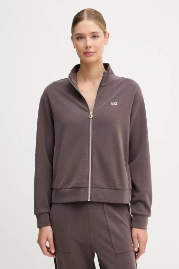Mikina EA7 Emporio Armani hnedá farba, jednofarebná, AF12643.7W000191