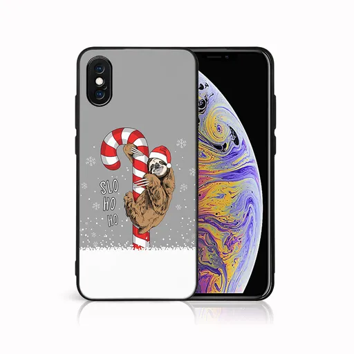 MY ART Kryt s vianočným dizajnom Apple iPhone X / XS CANDY (076)