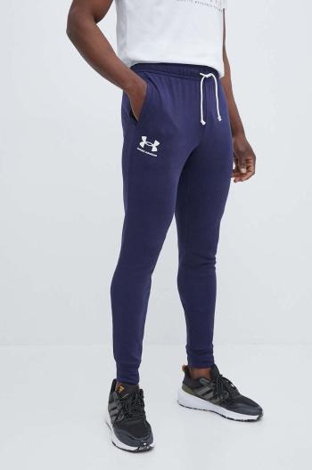 Tepláky Under Armour tmavomodrá farba, s potlačou, 1380843