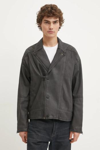 Riflová bunda G-Star pánska, šedá farba, prechodná, oversize, D25262-D490