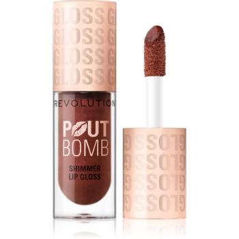 Makeup Revolution Shimmer Gloss trblietavý lesk na pery odtieň Chocolate Sparkle 4.5 ml