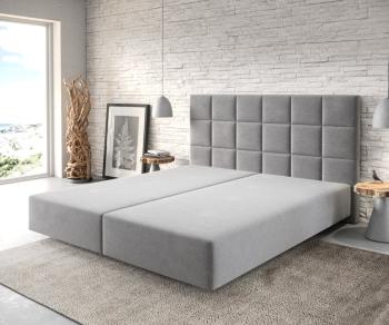Boxspring posteľ Dream-Fine 180x200 cm z mikrovlákna sivá