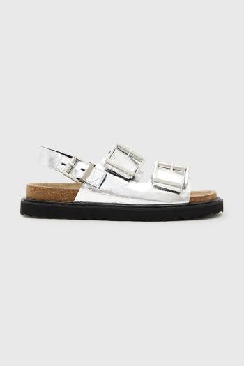 Kožené sandále AllSaints Isla Sandal strieborná farba, W044FC