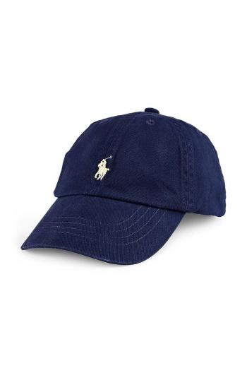 Bavlnená čiapka Polo Ralph Lauren tmavomodrá farba, jednofarebná