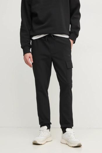 Nohavice Calvin Klein Jeans pánske, čierna farba, priliehavé, J30J326765