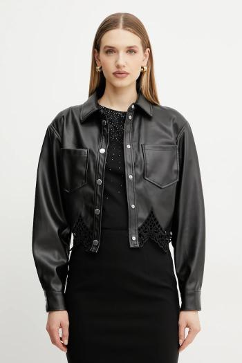 Bunda Guess CLOTHILDE čierna farba, prechodná, W5GL22 WH6P0