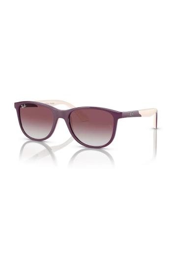 Detské slnečné okuliare Ray-Ban fialová farba, 0RJ9077S