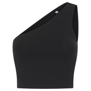 SF (Skinnifit) Dámsky crop top na jedno rameno - Čierna | S