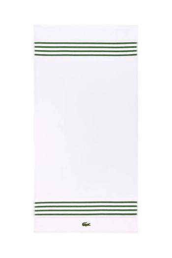 Bavlnený uterák Lacoste LCOURTLI Vert 70 x 140 cm biela farba