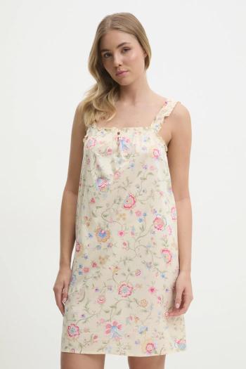 Nočná košeľa Lauren Ralph Lauren dámska, béžová farba, ILN22411