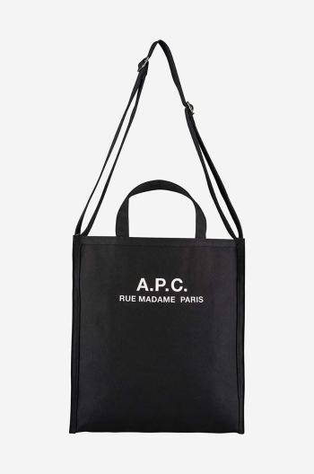 Taška A.P.C. A.P.C. Cabas Recuperation CODBM-H61318 BLACK čierna farba