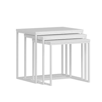 Skladací stôl Evia White, 3 ks