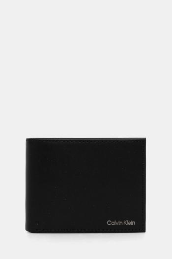 Kožená peňaženka Calvin Klein čierna farba, LV04D1105G