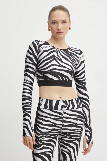 Tričko s dlhým rukávom Versace Jeans Couture čierna farba, 78HAH218 JS482