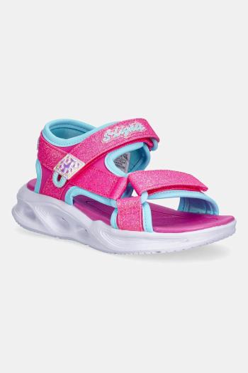 Detské sandále Skechers SOLA GLOW SANDAL ružová farba, 303024L