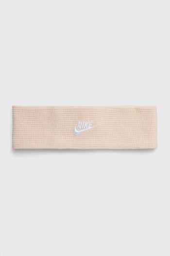 Čelenka Nike Waffle béžová farba