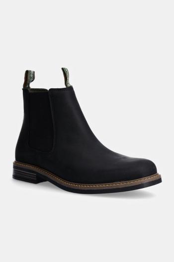 Nubukové chelsea čižmy Barbour Farsley čierna farba, MFO0244BK11