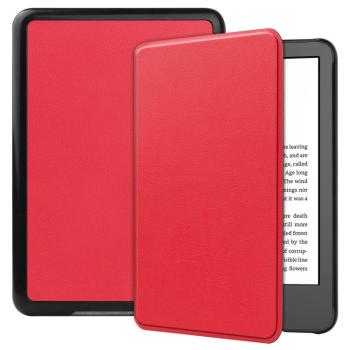 LEATHER Zaklápacie puzdro pre Amazon Kindle 11. generácia 2022 / 2024 červené