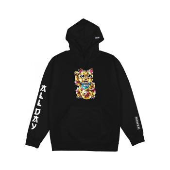 Dgk  Sweat hood golden cat  Mikiny Čierna