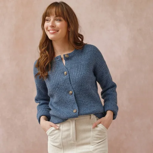 Sveter na zapínanie z hladkého úpletu