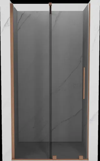 MEXEN/S - Velár posuvné sprchové dvere 110, grafit, meď kartáčovaná 871-110-000-41-65