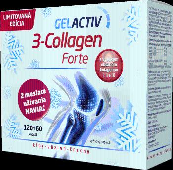 GELACTIV 3-Collagen Forte darčekové balenie 180 kapsúl