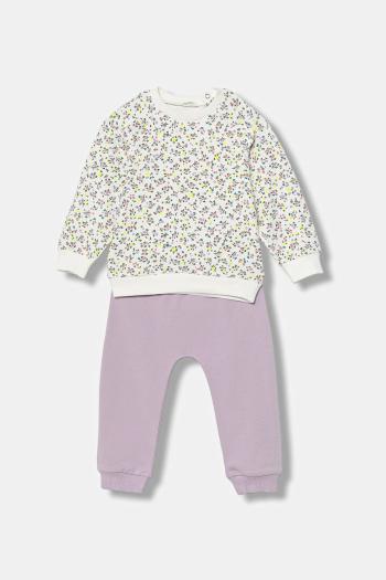 Tepláková súprava pre bábätká United Colors of Benetton fialová farba, 3QGXAK01B
