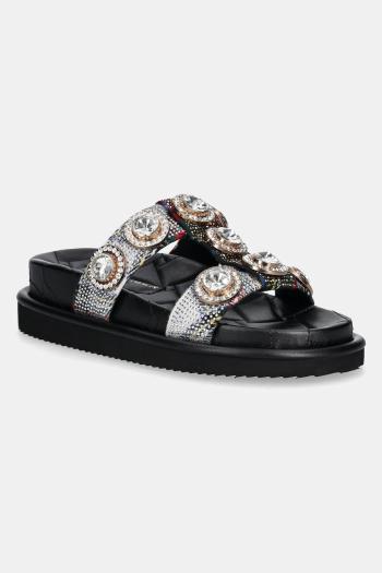 Šlapky Kurt Geiger London Orson Crystal Sandal dámske, čierna farba, na platforme, 9107199609