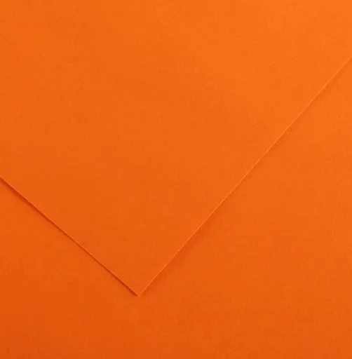 CANSON COLORLINE - Obojstranné farebné papiere 50 x 65 cm, 09 - orange, 10 ks