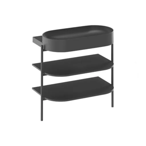 Ravak Yard konštrukcia bez umývadla 86,8x76,5x49,5 cm čierna mat D80000D006