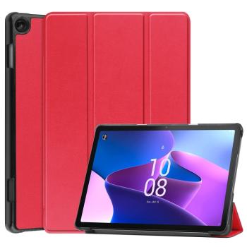 LEATHER Zaklápací obal pre Lenovo Tab M10 3. generácia (TB328FU / TB328XU) červený