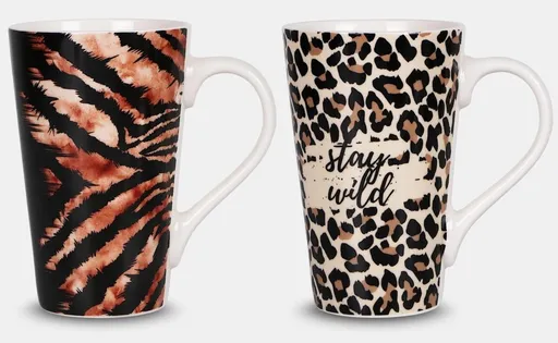 VERONI - Hrnček 400ml ANIMAL PRINT rôzne motívy