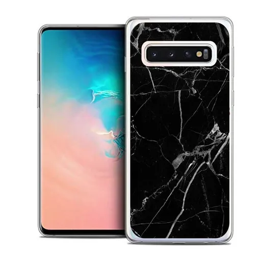 PROTEMIO MY ART Ochranný kryt Samsung Galaxy S10 BLACK MARBLE (142)