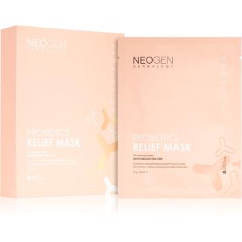 Neogen Dermalogy Probiotics Relief Mask upokojujúca plátienková maska s probiotikami 5 ks