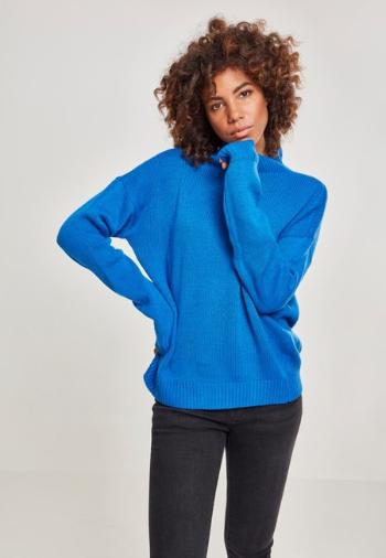 Urban Classics Ladies Oversize Turtleneck Sweater brightblue - S