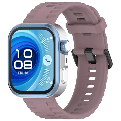 RIBBED Silikónový remienok pre Huawei Watch Fit 4 / Fit 4 Pro PLUM