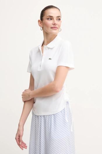 Polo tričko Lacoste dámske, biela farba, PF9589