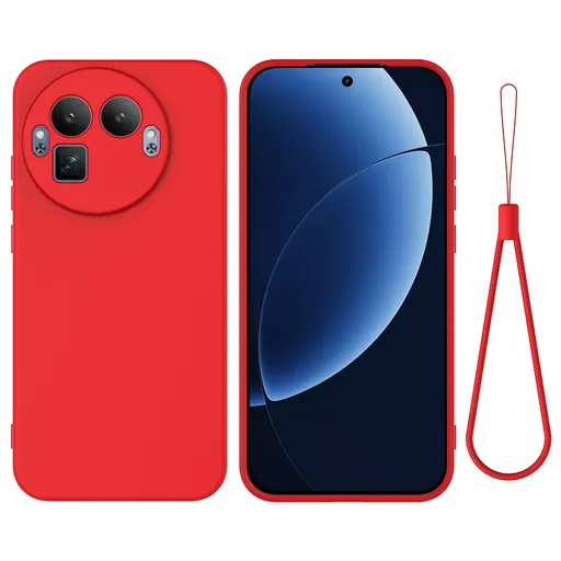 RUBBER Ochranný obal pre Realme GT 8 Pro červený