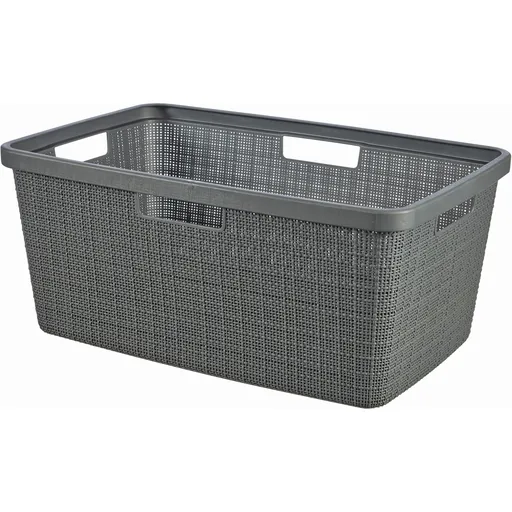 Curver Kôš na čistú bielizeň Jute 46 l, tm. sivá