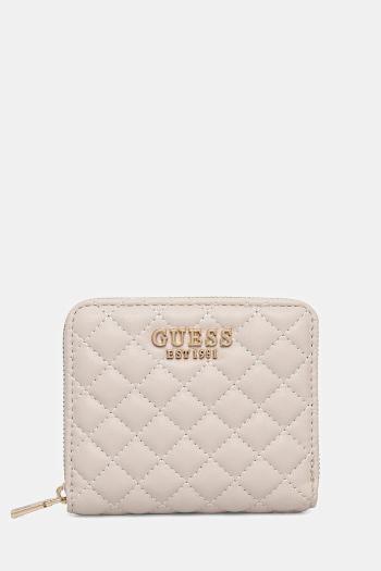Peňaženka Guess ECO RIANEE dámska, béžová farba, SWQG95 41137