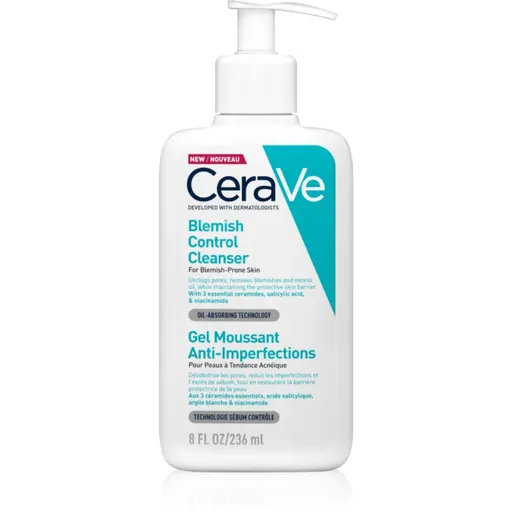 CeraVe Cleansers Blemish Control Cleanser čistiaci gél proti nedokonalostiam aknóznej pleti 236 ml