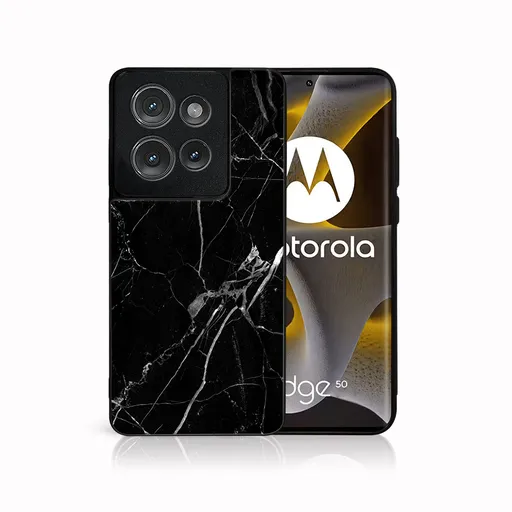 MY ART Ochranný kryt pre Motorola Edge 50 BLACK MARBLE (142)