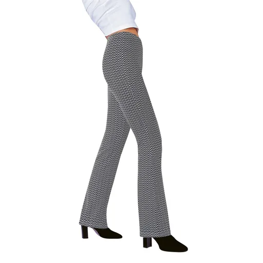 Bootcut legíny s pružným pásom a potlačou