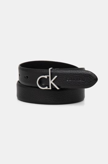 Kožený opasok Calvin Klein dámsky, čierna farba, K60K613073
