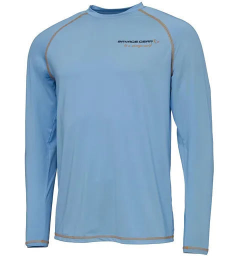 Savage gear tričko aqua uv long sleeve tee s bonnie blue - s